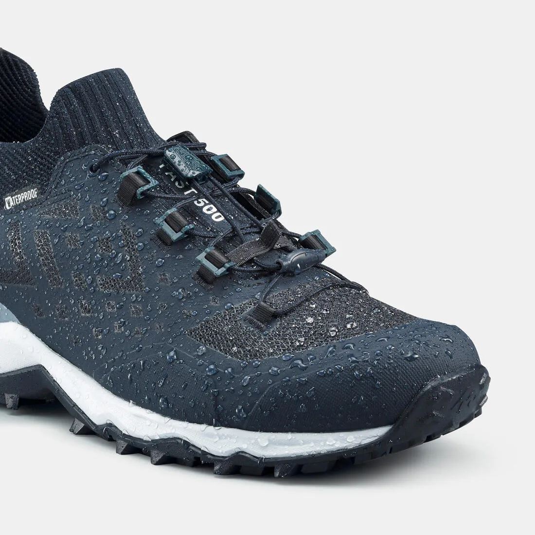 Men’s Hiking Shoes Waterproof Ultra Lightweight - FH500 Blue/White