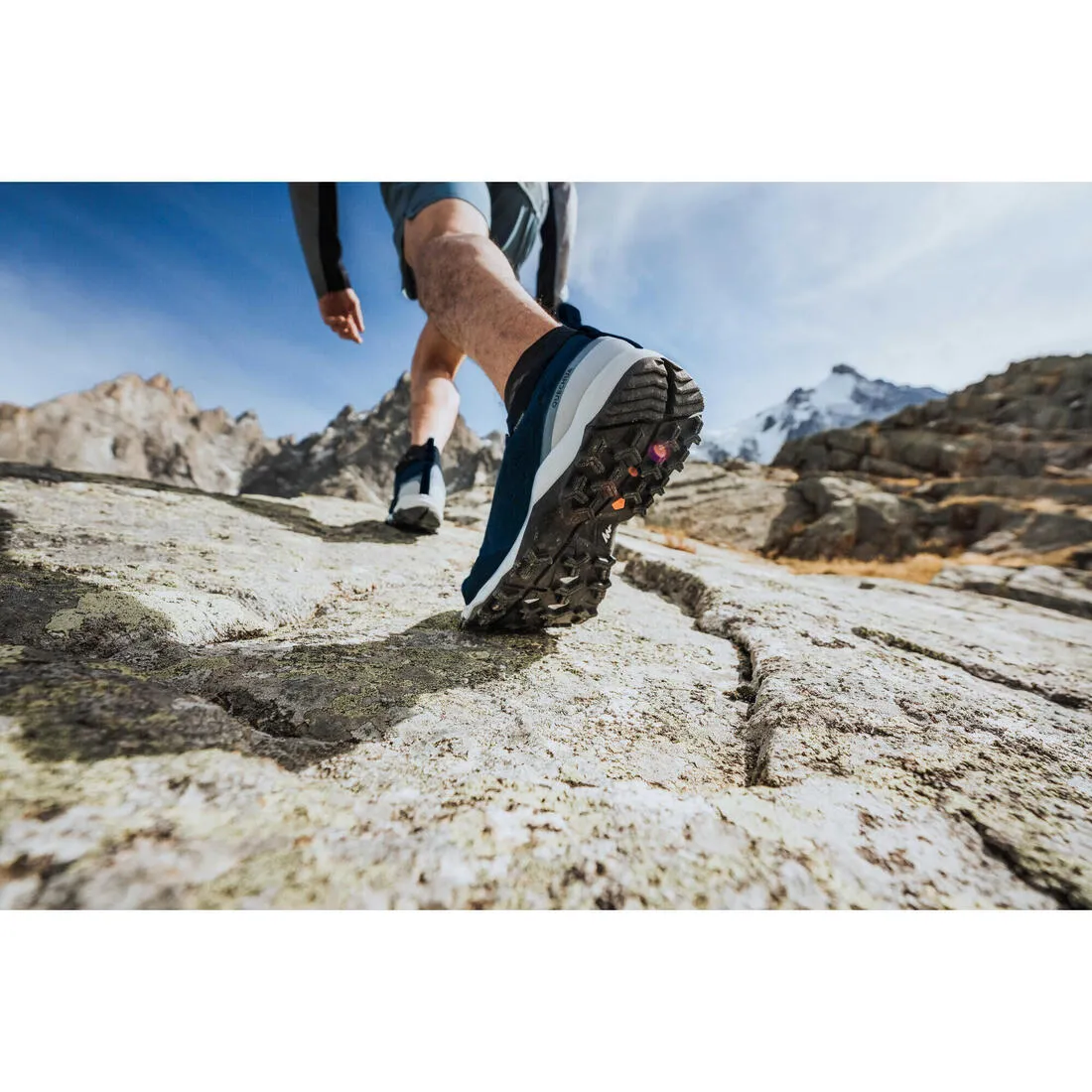 Men’s Hiking Shoes Waterproof Ultra Lightweight - FH500 Blue/White