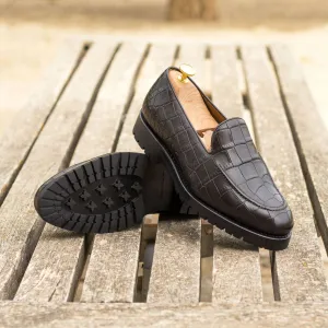 Men's Loafer Leather Shoes Goodyear Welt Wide Plus Size Brown Dark Brown 5677
