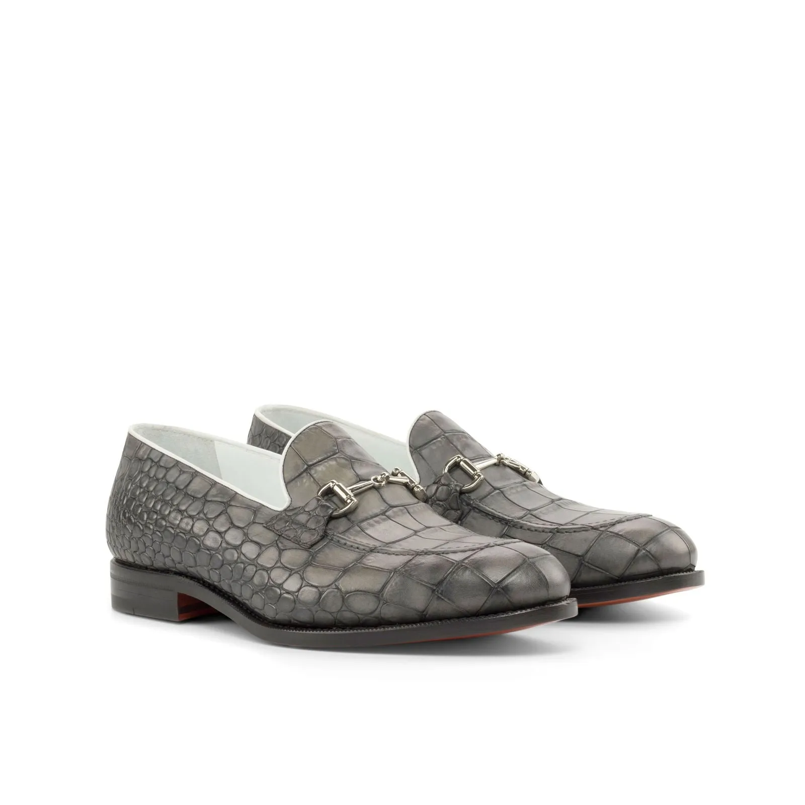 Men's Loafer Leather Shoes Wide Plus Size Black White 4900