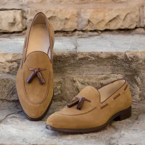 Men's Loafer Leather Shoes Wide Plus Size Brown 2097