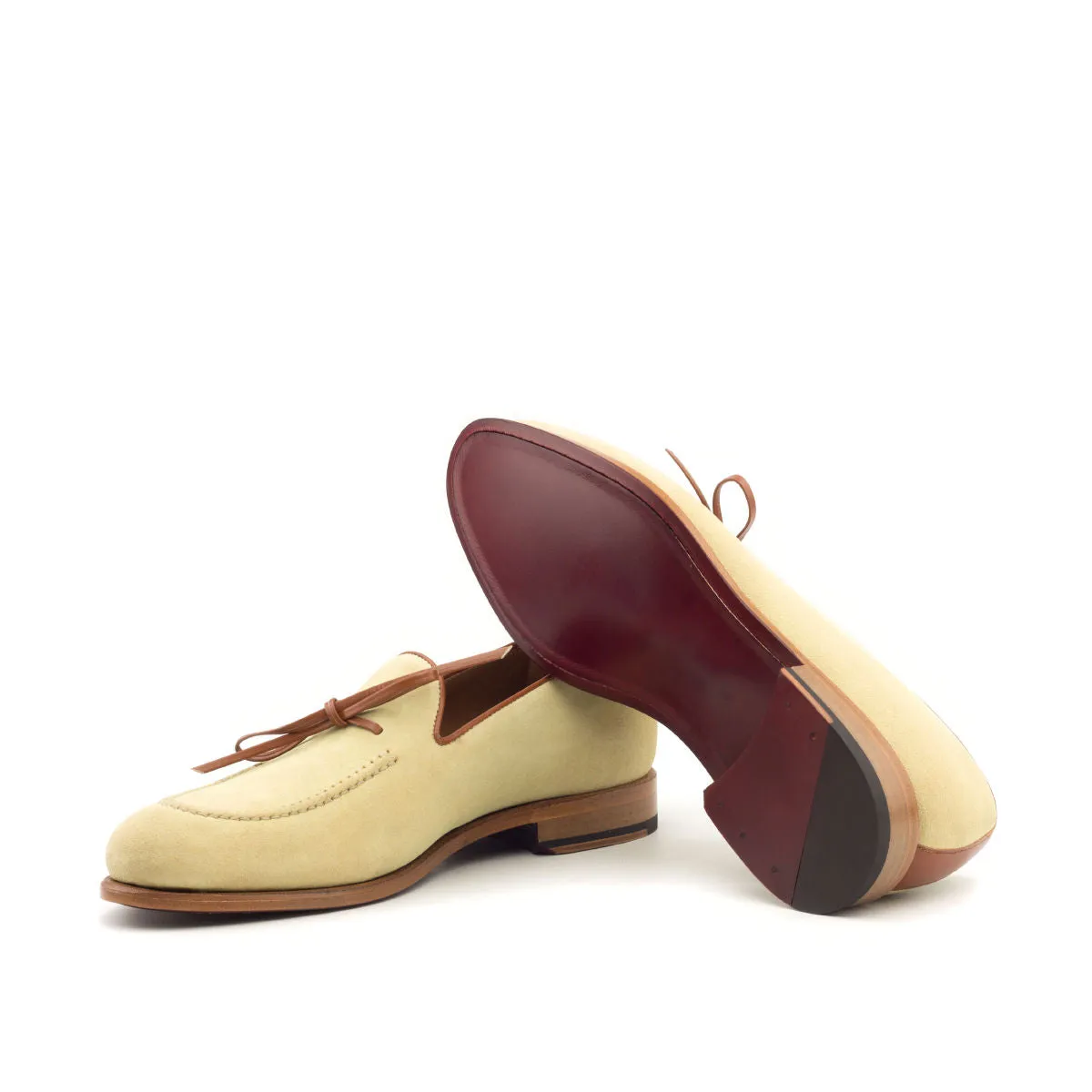 Men's Loafer Leather Shoes Wide Plus Size Brown 2830