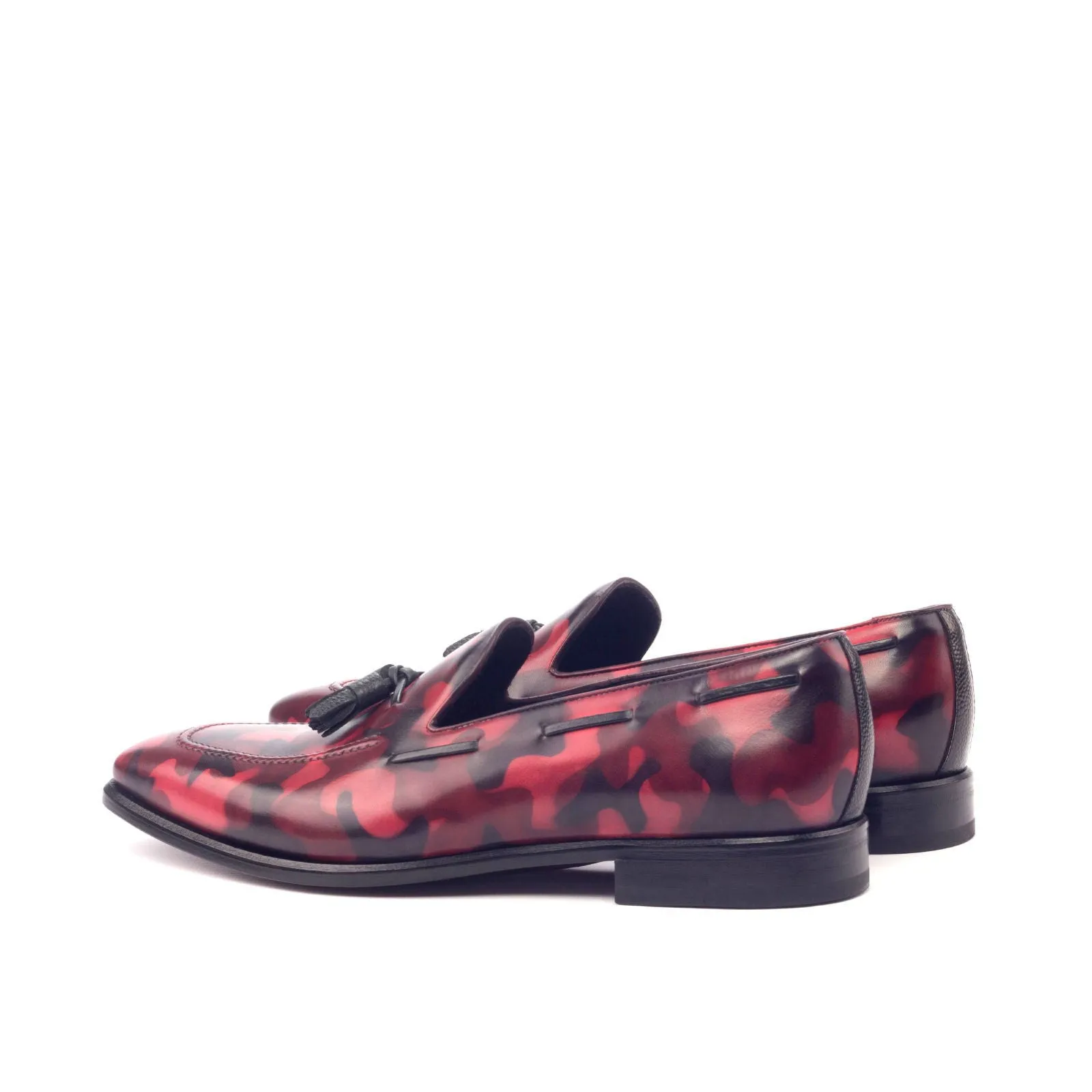 Men's Loafer Shoes Patina Leather Wide Plus Size Burgundy Black 2989