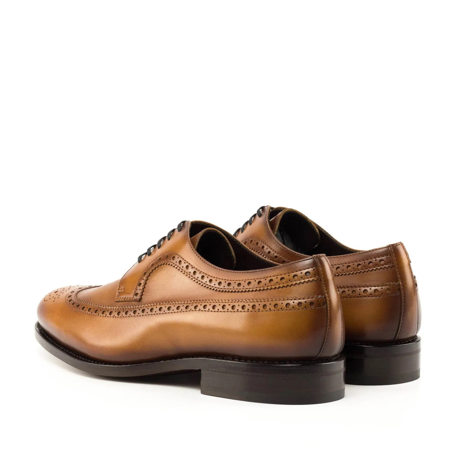 Men's Longwing Blucher Leather Shoes Wide Plus Size 6006