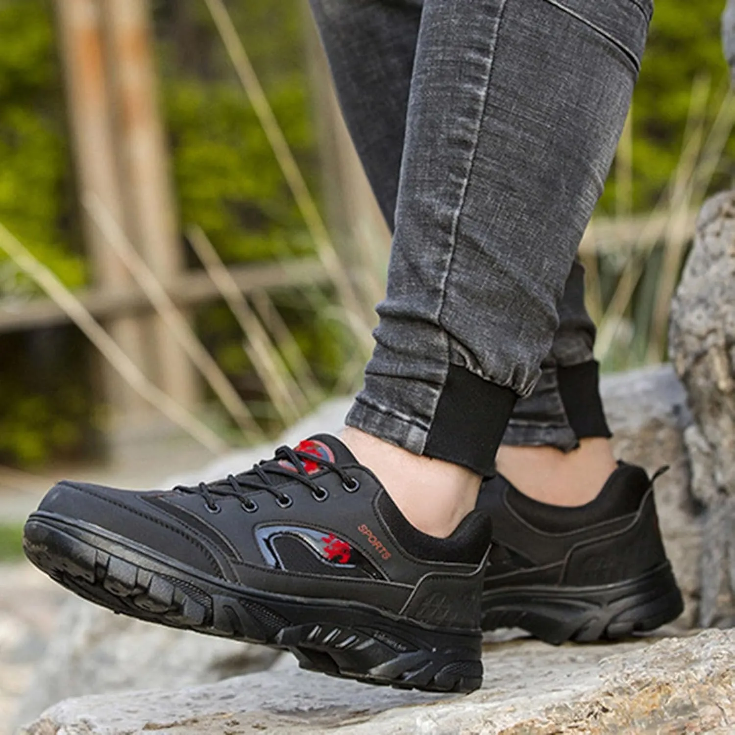 Men's Outdoor Mountaineering Non Slip Men's Casual Shoes and Sports Shoes Sneaker for Men Size 15