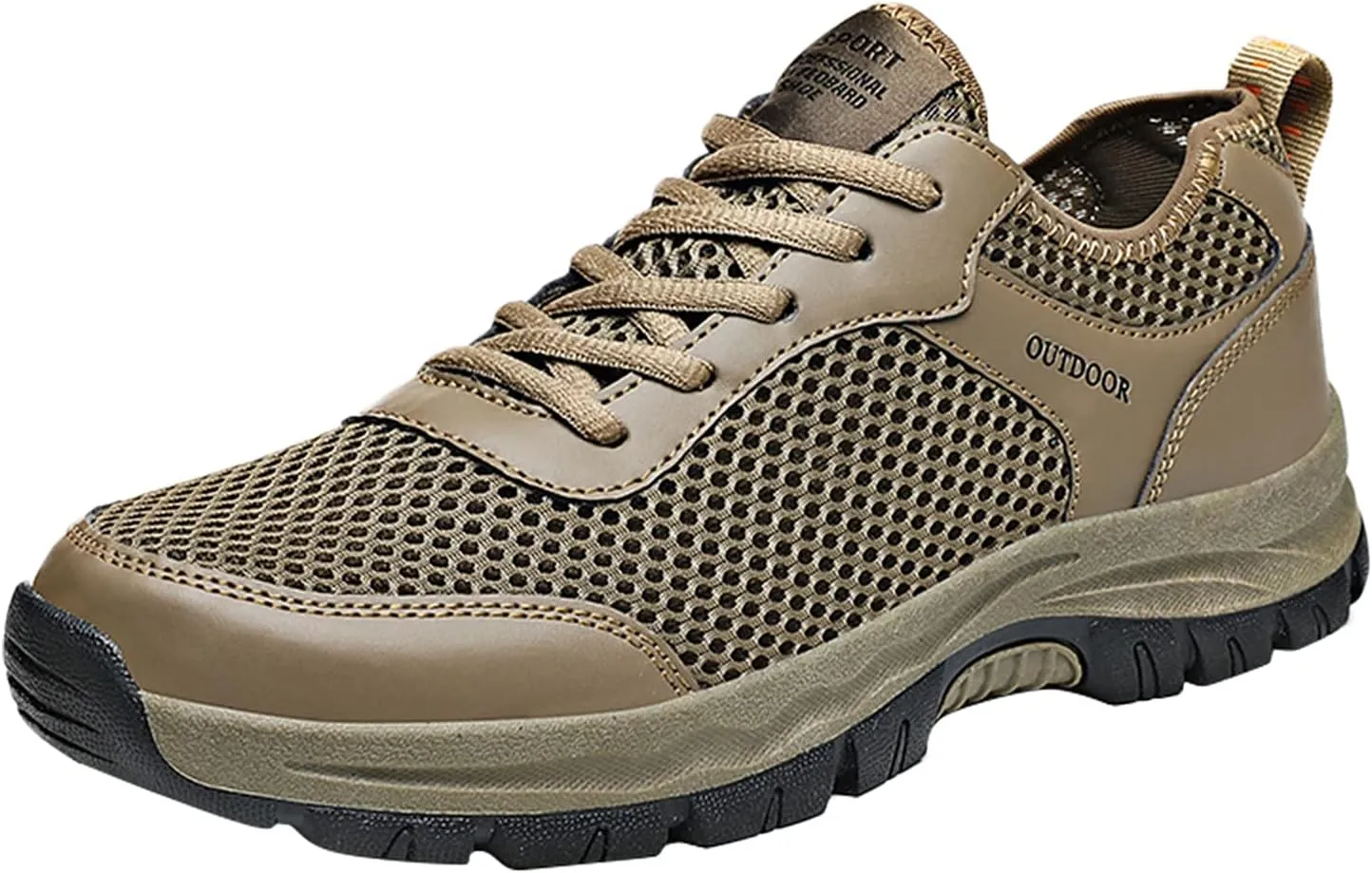 Mens Outdoor Shoes Summer with Ultra Breathable Mesh,Arch Support Cushion Running Shoes for Men,Quick-Dry Thick Sole Non-Slip Sneakers Casual Black Fitness Shoe Men with Durable Sole
