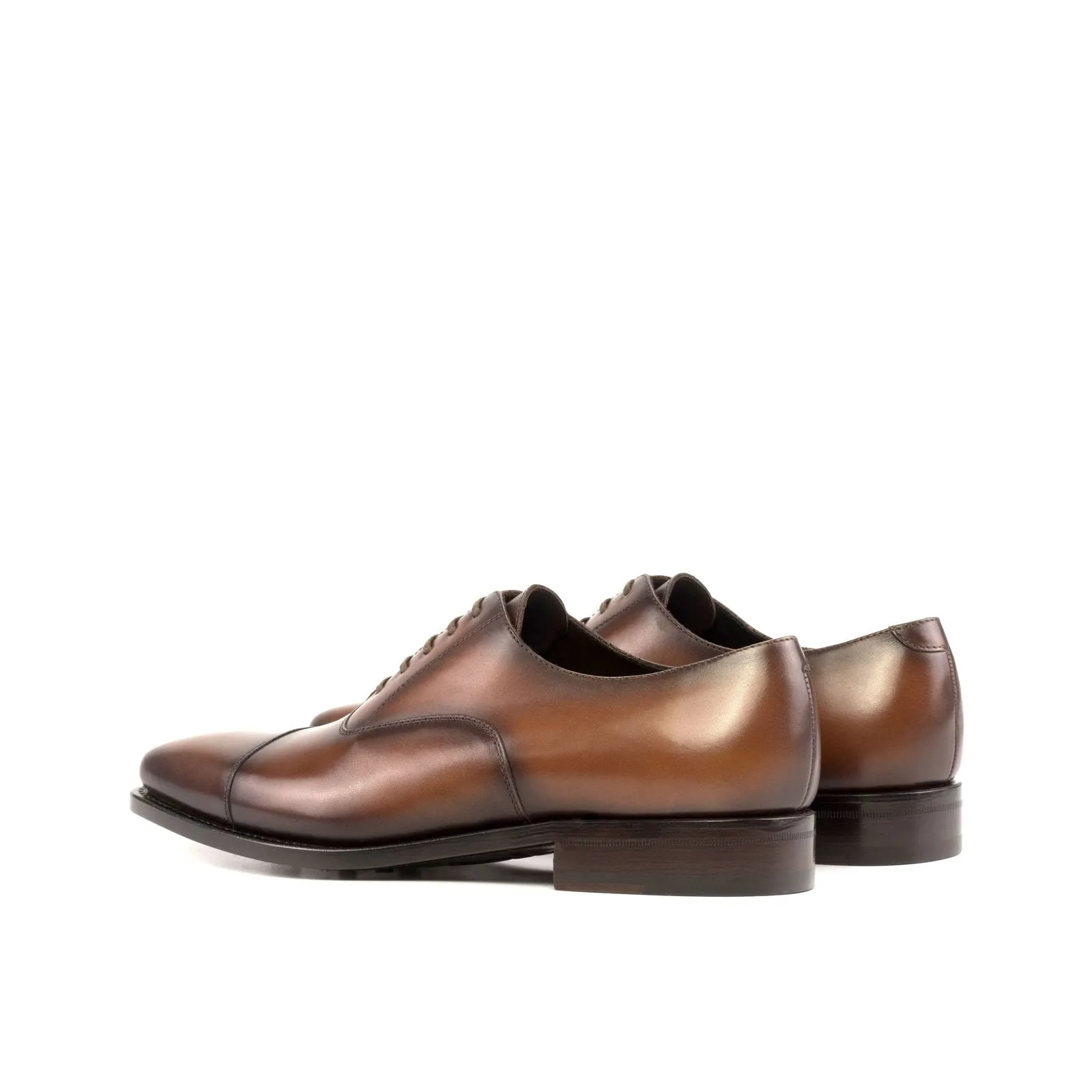 Men's Oxford Leather Shoes Goodyear Welt Wide Plus Size Brown 5260