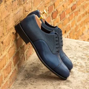Men's Oxford Leather Shoes Wide Plus Size Blue 3525