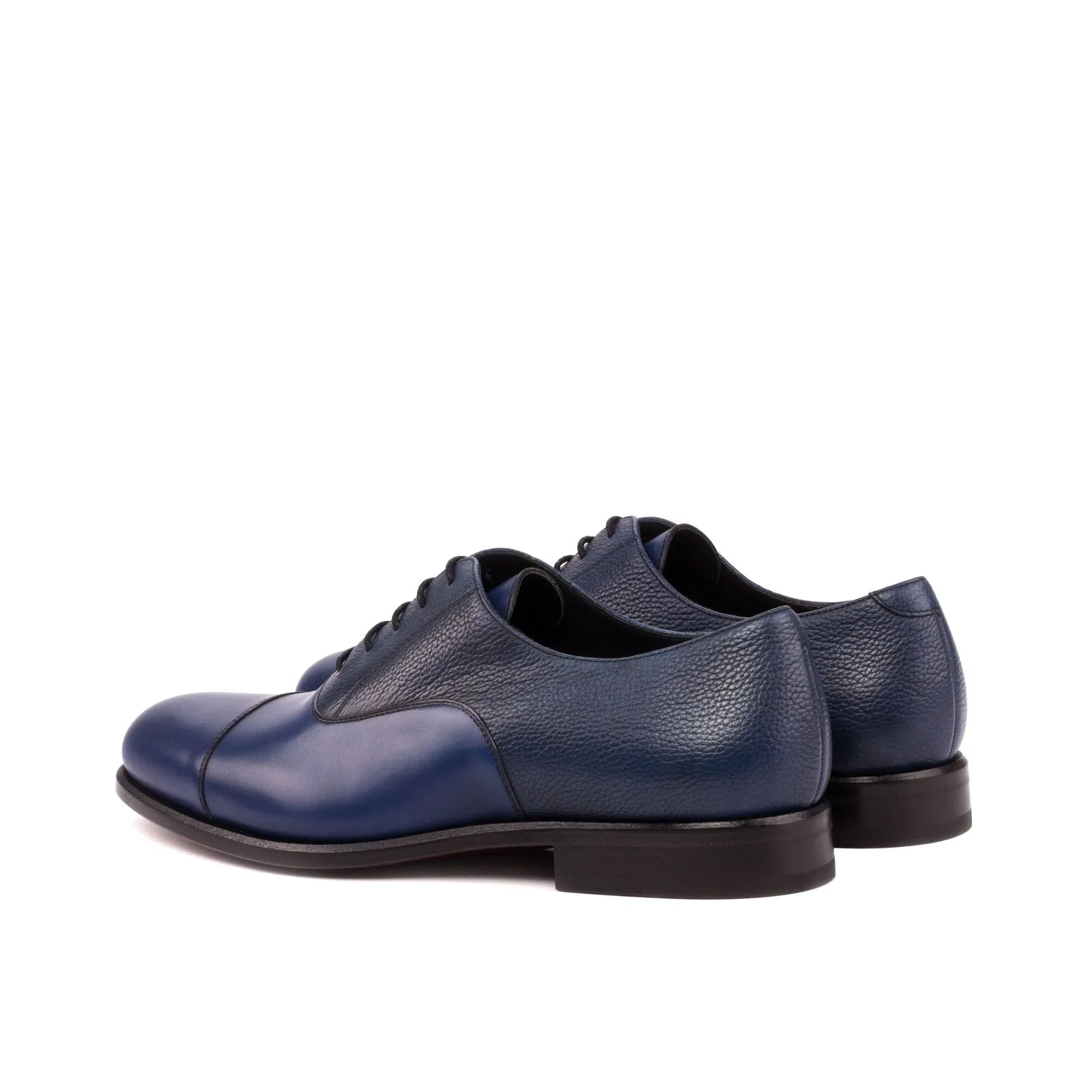 Men's Oxford Leather Shoes Wide Plus Size Blue 3525