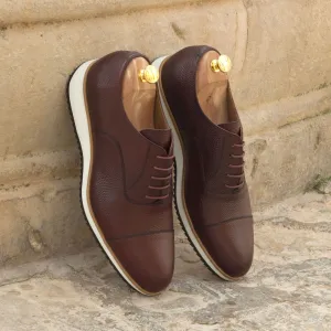 Men's Oxford Leather Shoes Wide Plus Size Burgundy 2665