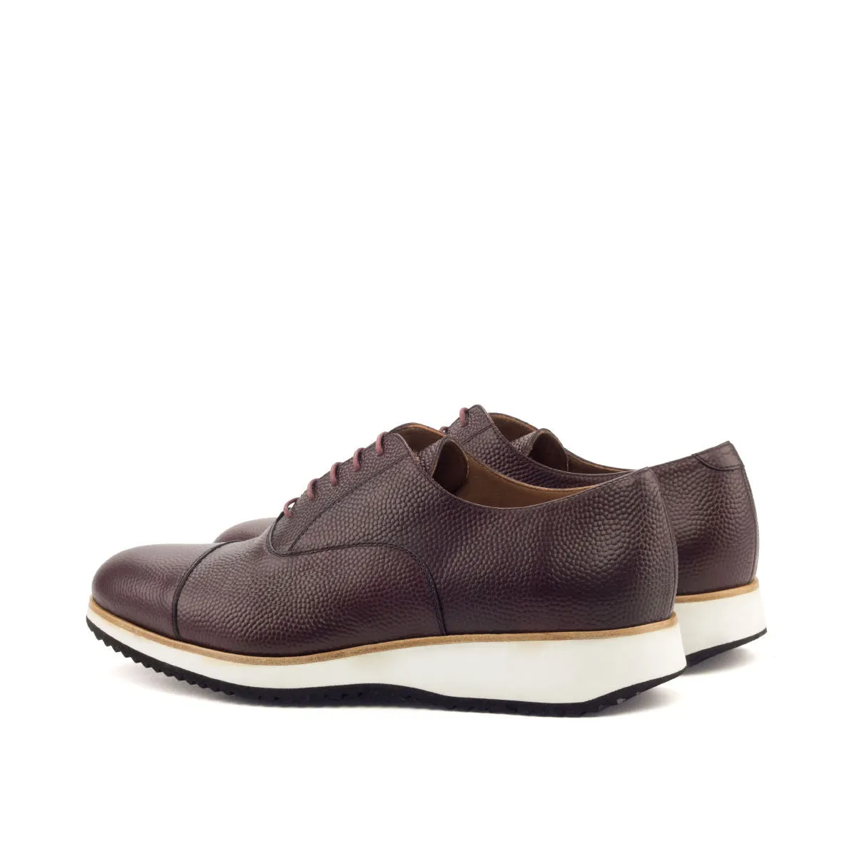 Men's Oxford Leather Shoes Wide Plus Size Burgundy 2665