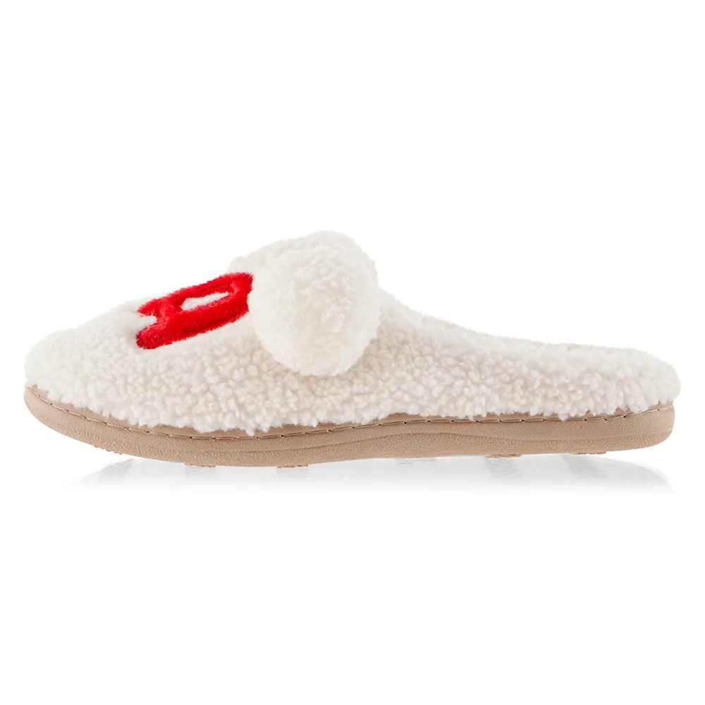 Mens "Papa" Fuzzy Faux Sherpa Clog Slipper w/ Buffalo plaid lining