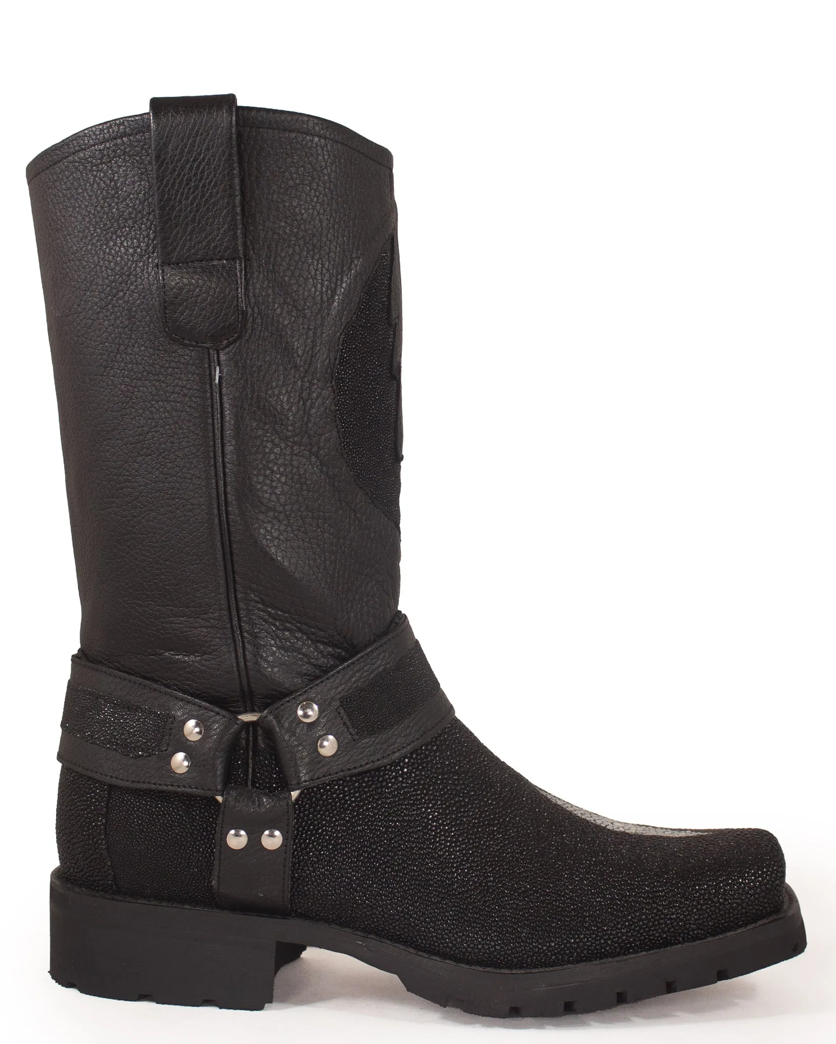 Men's Single Stone Stingray Motorcycle Boots