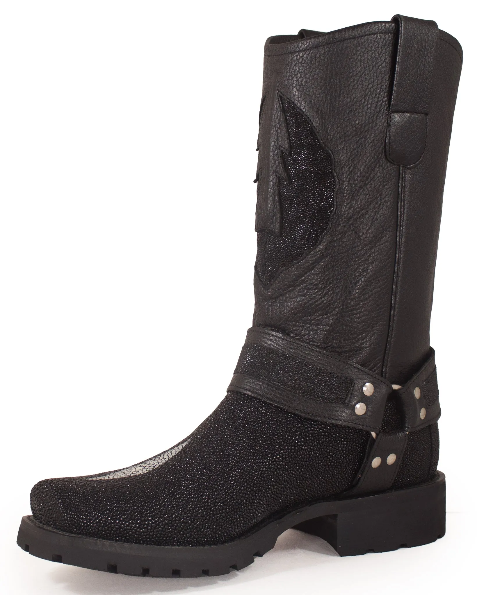 Men's Single Stone Stingray Motorcycle Boots