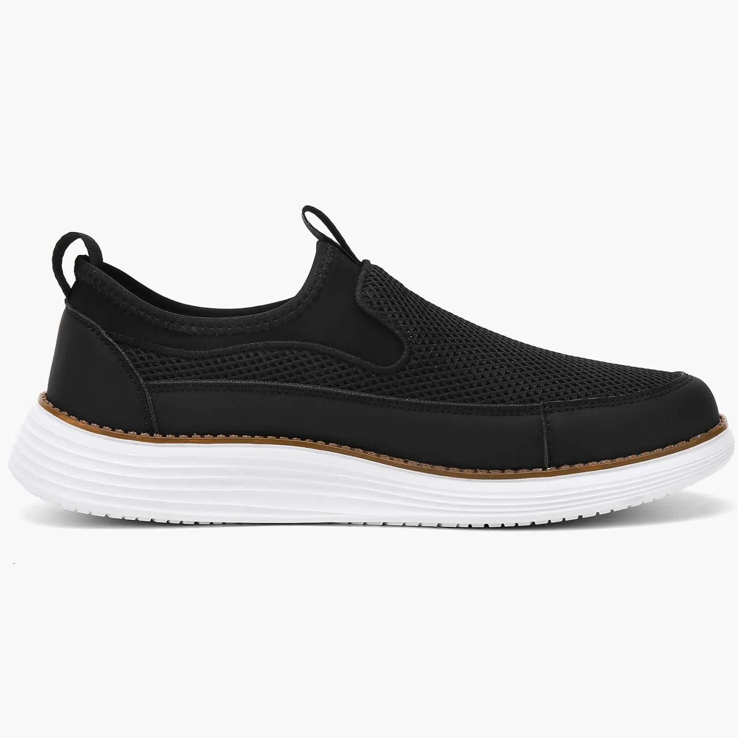 Mens Slip On Casual Dress Shoes Hands Free Fashion Sneakers Mesh Walking Work Shoes Comfortable Breathable Lightweight