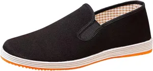 Men's Soft Flat Soled Elderly Shoes Comfortable Stretch Shoes Convenient Slip On Loafers Non Slip Walking Nice Men