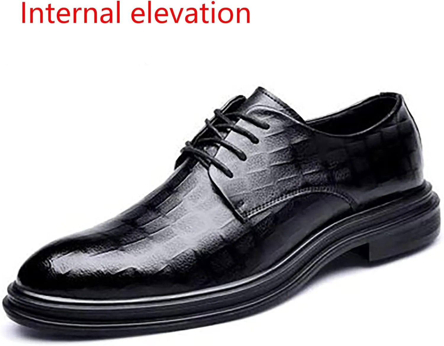 Mens Street Derby Casual Comfort Wide Derby for Men with Non Slip Low Heel Mens Supple Business Formal Shoes Man Durable Waterproof Low Top Boots Cool Thick Sole Leather Shoes