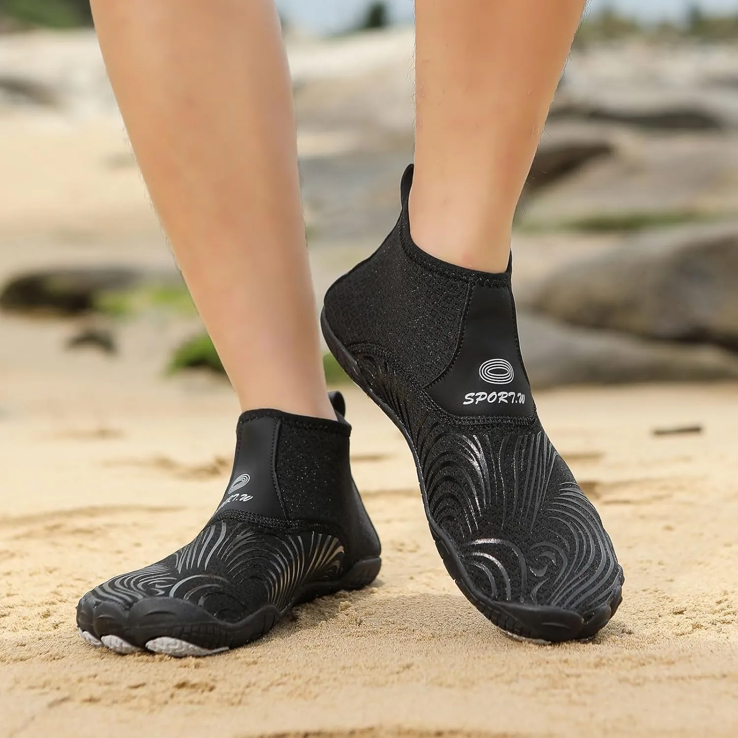Men's Stretch Shoes Water Socks Beach Shoes Swim Surf Yoga Exercise Elastic Slip On Barefoot Wet for Women