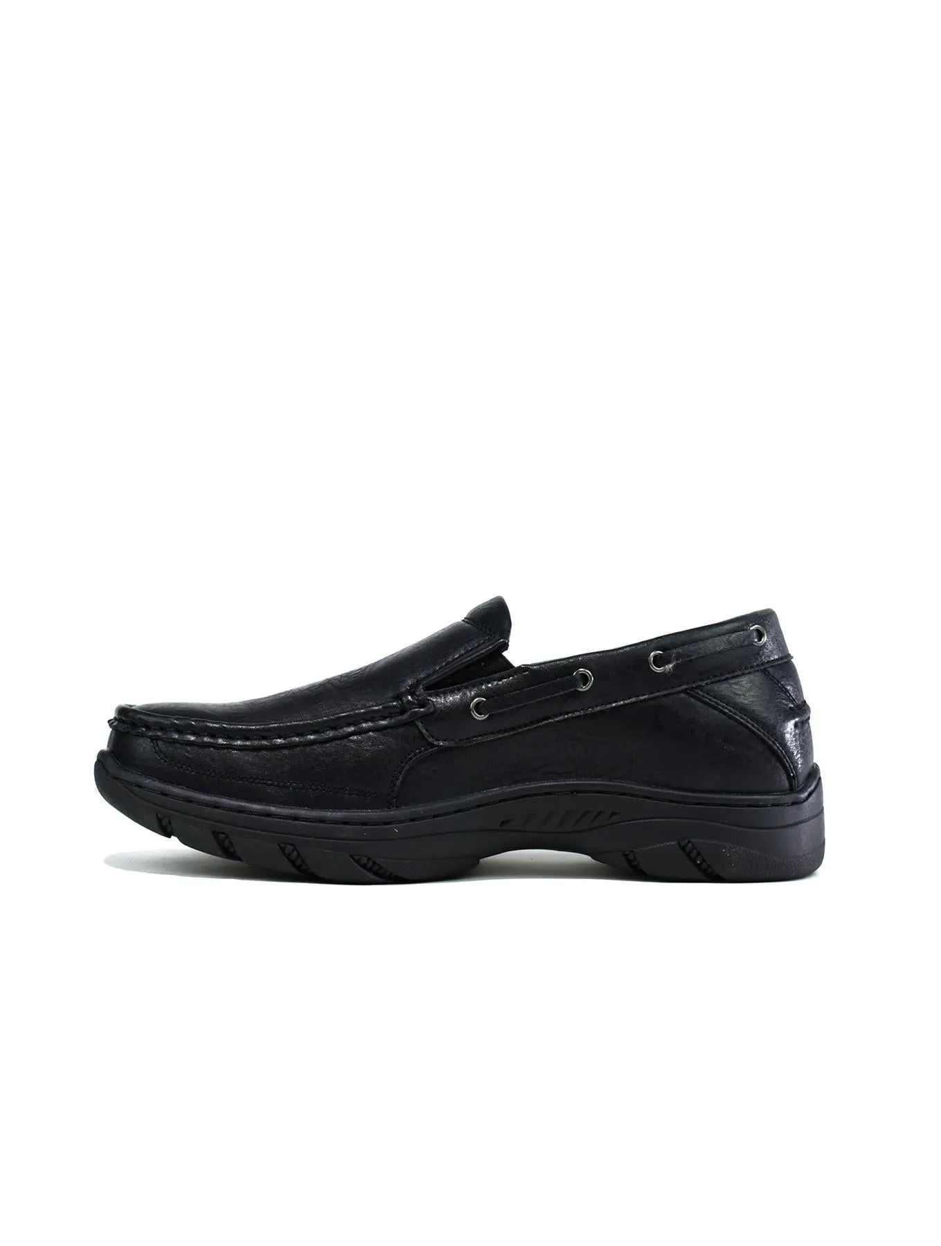 Men's Thick Sole Slip On Walking Shoes Black