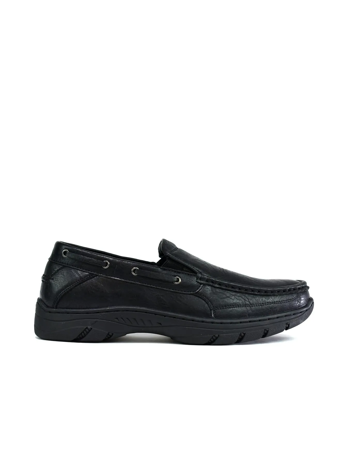 Men's Thick Sole Slip On Walking Shoes Black