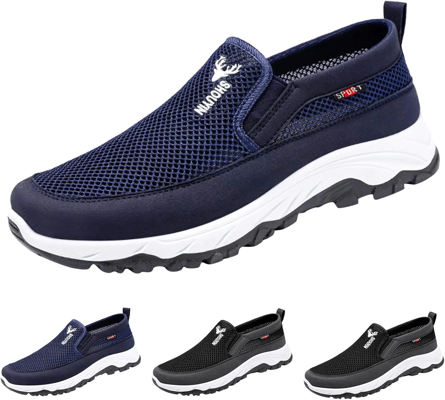 Mens Walking Shoes Mens Tennis Shoes Slip on Shoe for Men Walking Shoe for Men Breathable Comfortable Sneaker