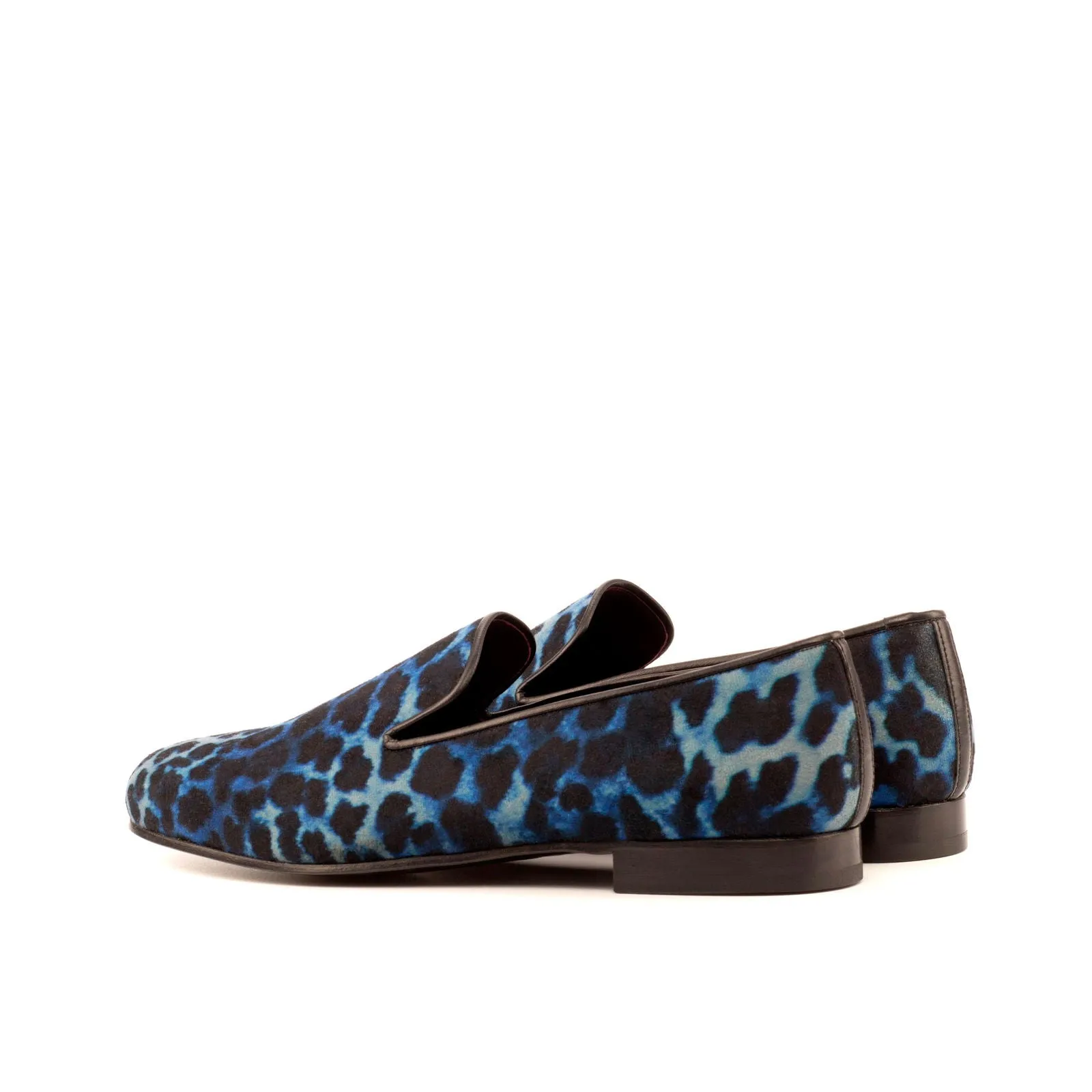 Men's Wellington Leather Slippers Wide Plus Size Black Blue 4695