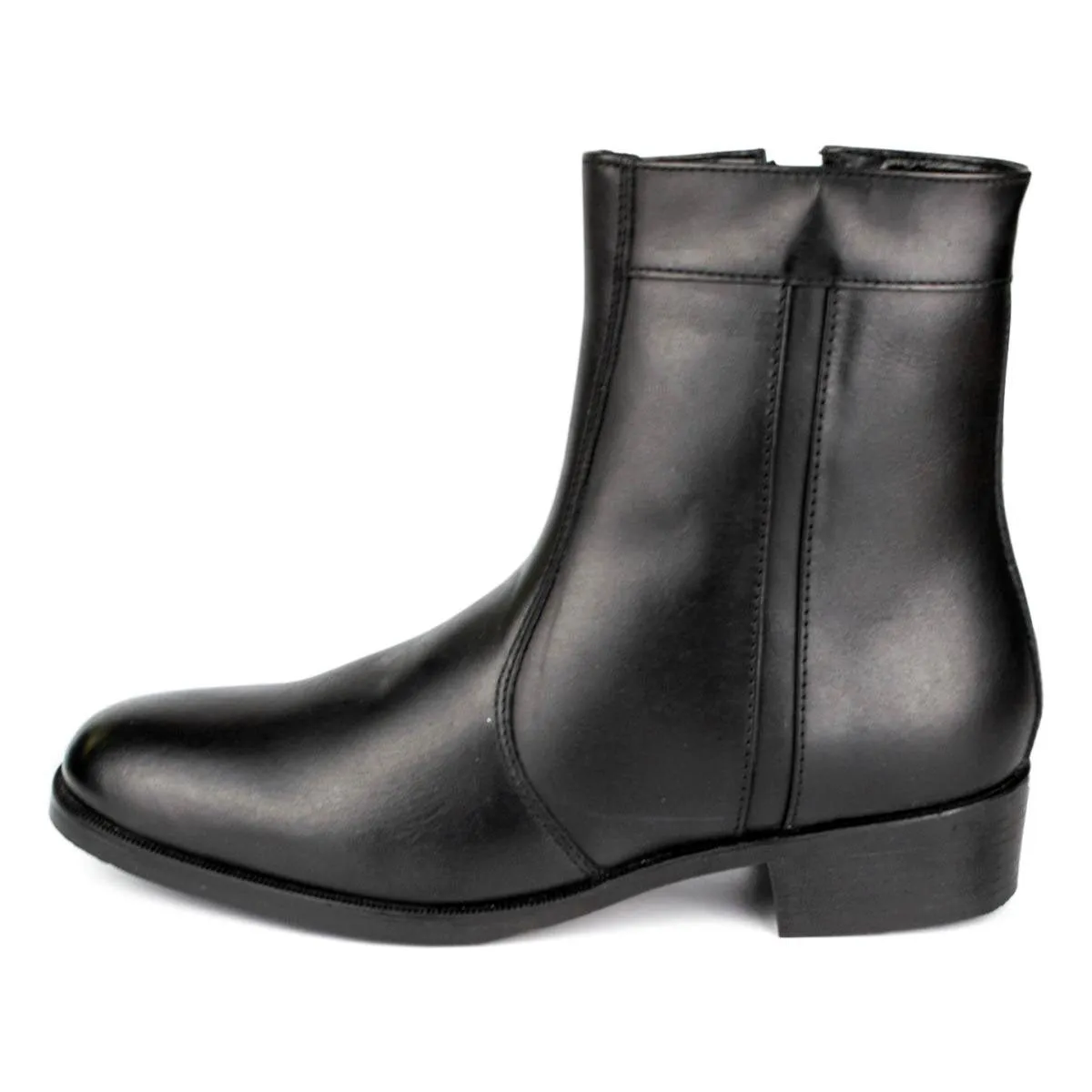 Mens Zip Up Boot in Black