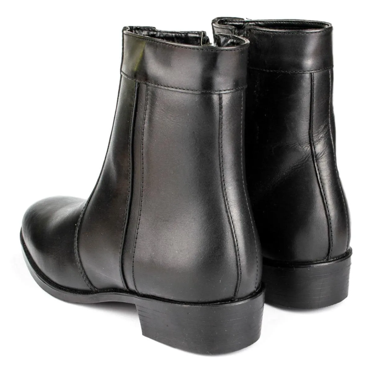Mens Zip Up Boot in Black