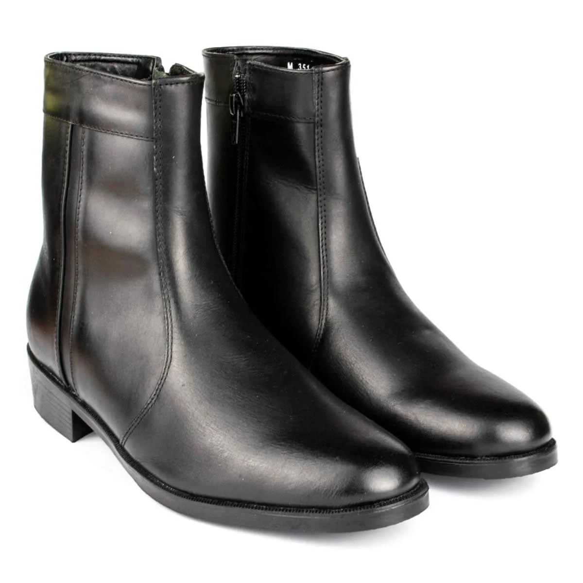 Mens Zip Up Boot in Black