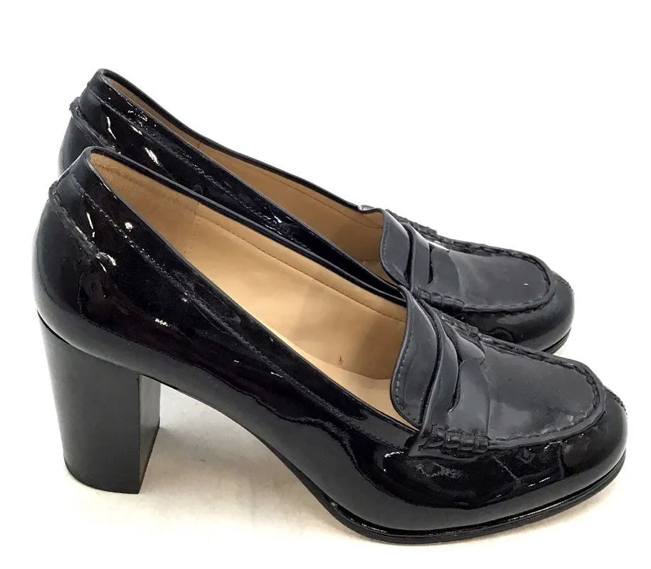Michael Kors Women's Black Moc Toe Slip-On Block Pump Heels - Size 7M
