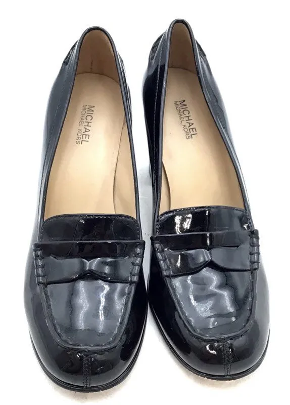 Michael Kors Women's Black Moc Toe Slip-On Block Pump Heels - Size 7M