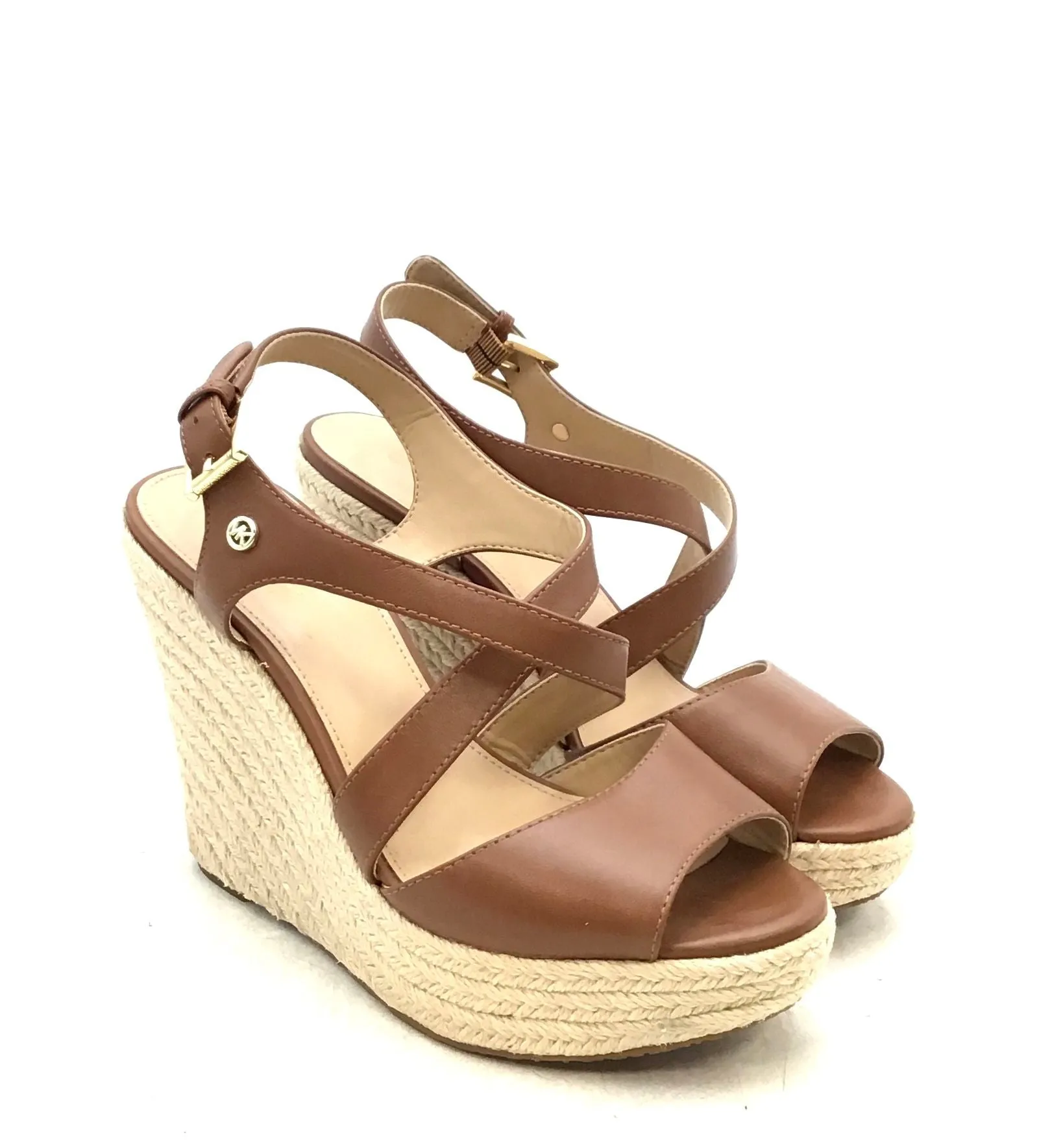 Michael Kors Women's Brown Beige Espadrille Sandals - Size 6M