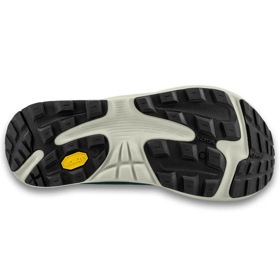 Topo Men's Ultraventure 4 Running Shoes in Dark Teal/Orange SS25 running in a floating bridge area shoes Stretch Knit