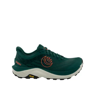 Topo Men's Ultraventure 4 Running Shoes in Dark Teal/Orange SS25 Sock Like Fit Design