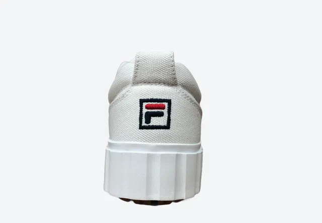 Fila scarpa sneakers in tela con zeppa da donna Sandblast 1011209.1FG bianco Airflow knit