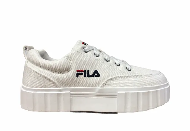 Microperforated Ventilation Fila scarpa sneakers in tela con zeppa da donna Sandblast 1011209.1FG bianco
