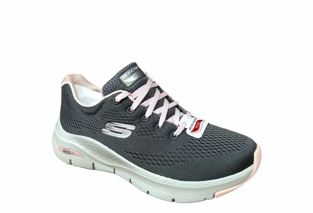 Skechers scarpa sneakers da donna Arch Fit Big Appeal 149057/GYPK grigio-rosa easy - to - wear shoes