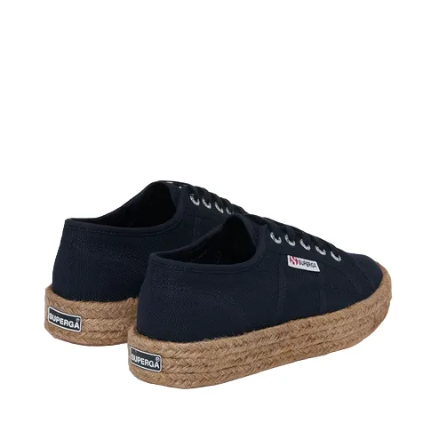 Superga scarpa sneakers da donna in tela con 2730 S00CF20 933 blu fun run running wear Urban fitness