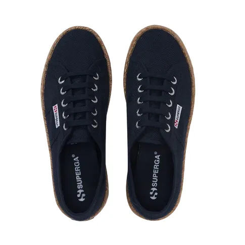 Superga scarpa sneakers da donna in tela con 2730 S00CF20 933 blu cross - country runner