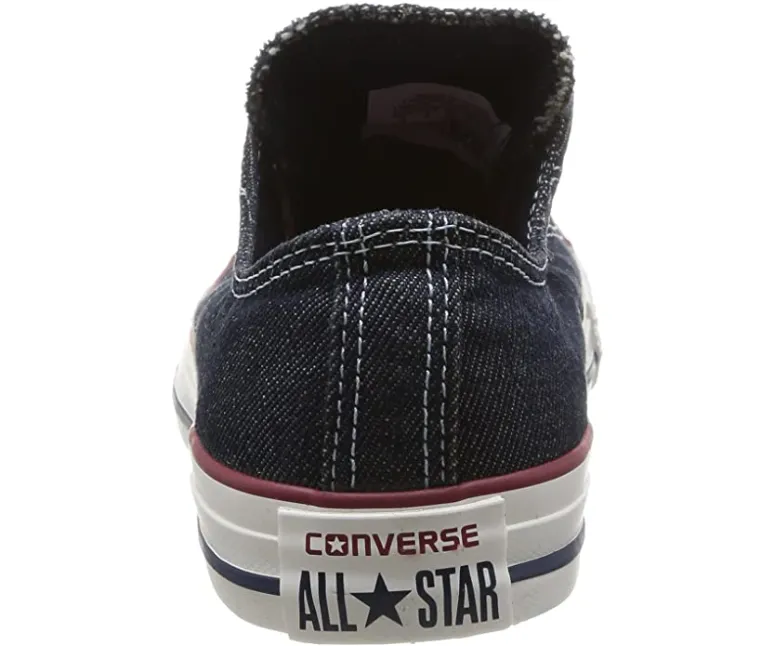 Converse scarpa sneakers da uomo in denim Ct OX 148497C blu scuro Cushioned Heel Counter foam - sole shoes