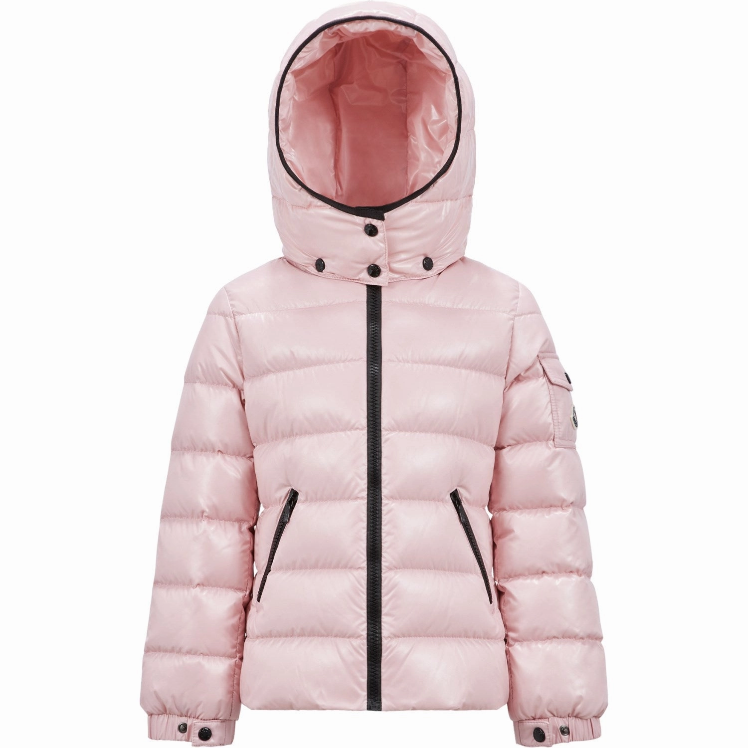 Moncler Medium Pink Bady Jacket DoubleLayeredHem Simple Detail