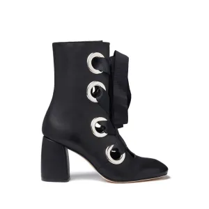 Miista Alycia Lace-Up Boot in Black