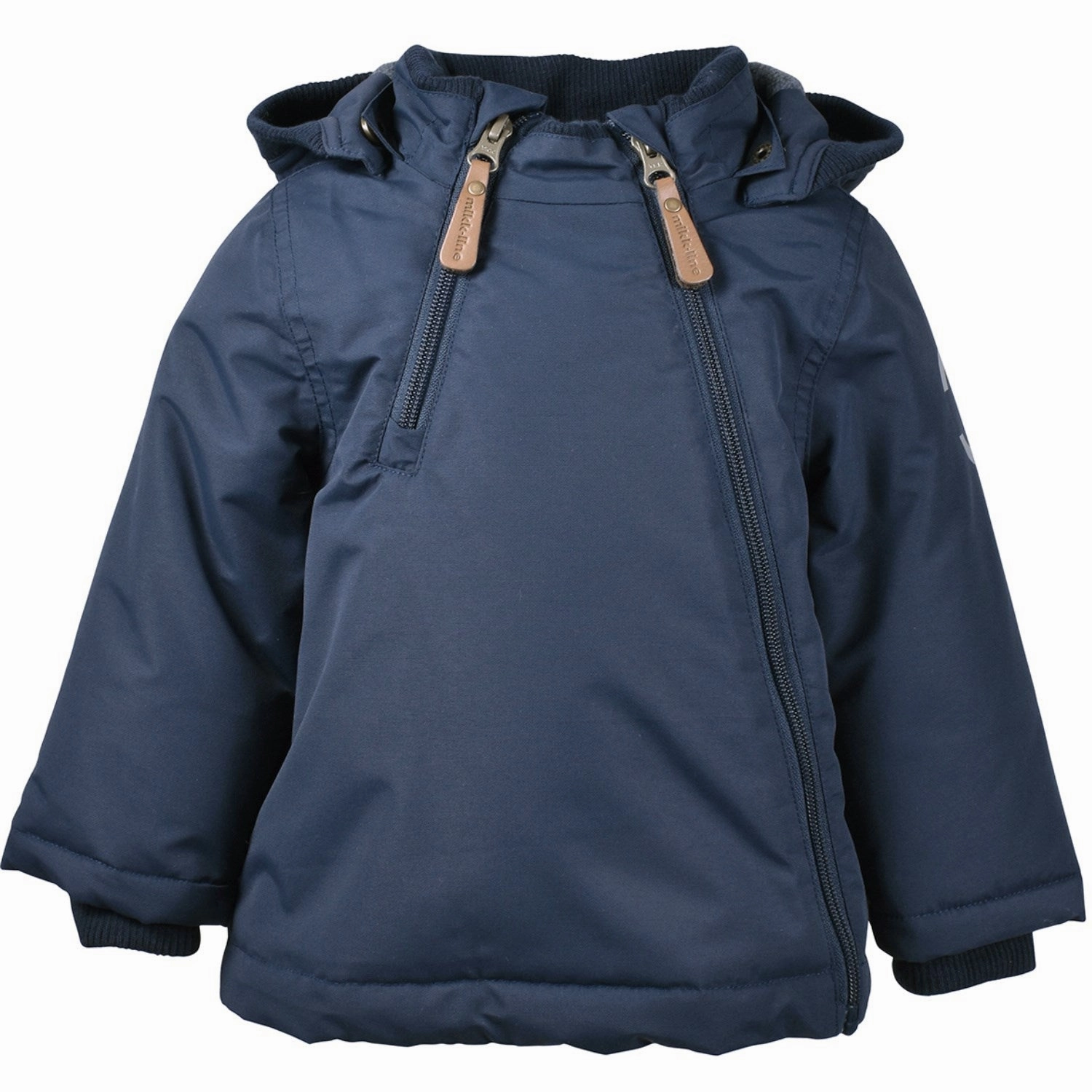 Soft Texture Abrasion Resistant Trim Mikk-Line Blue Nights Nylon Jacket Solid