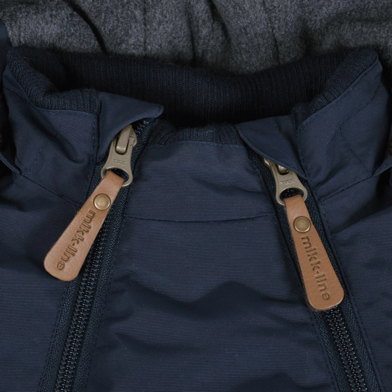 Breathable fabric Convertible Collar Style Mikk-Line Blue Nights Nylon Jacket Solid