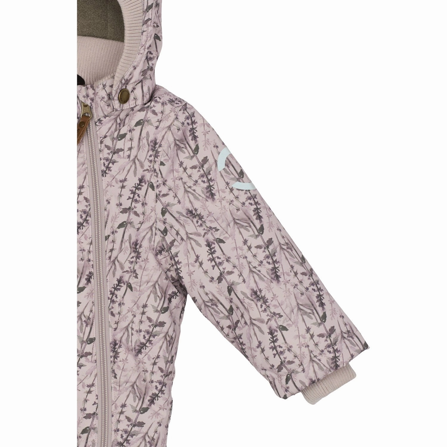 Heat Retention Smart Casual Piece Mikk-Line Cloud Gray Polyester Baby Jacket AOP