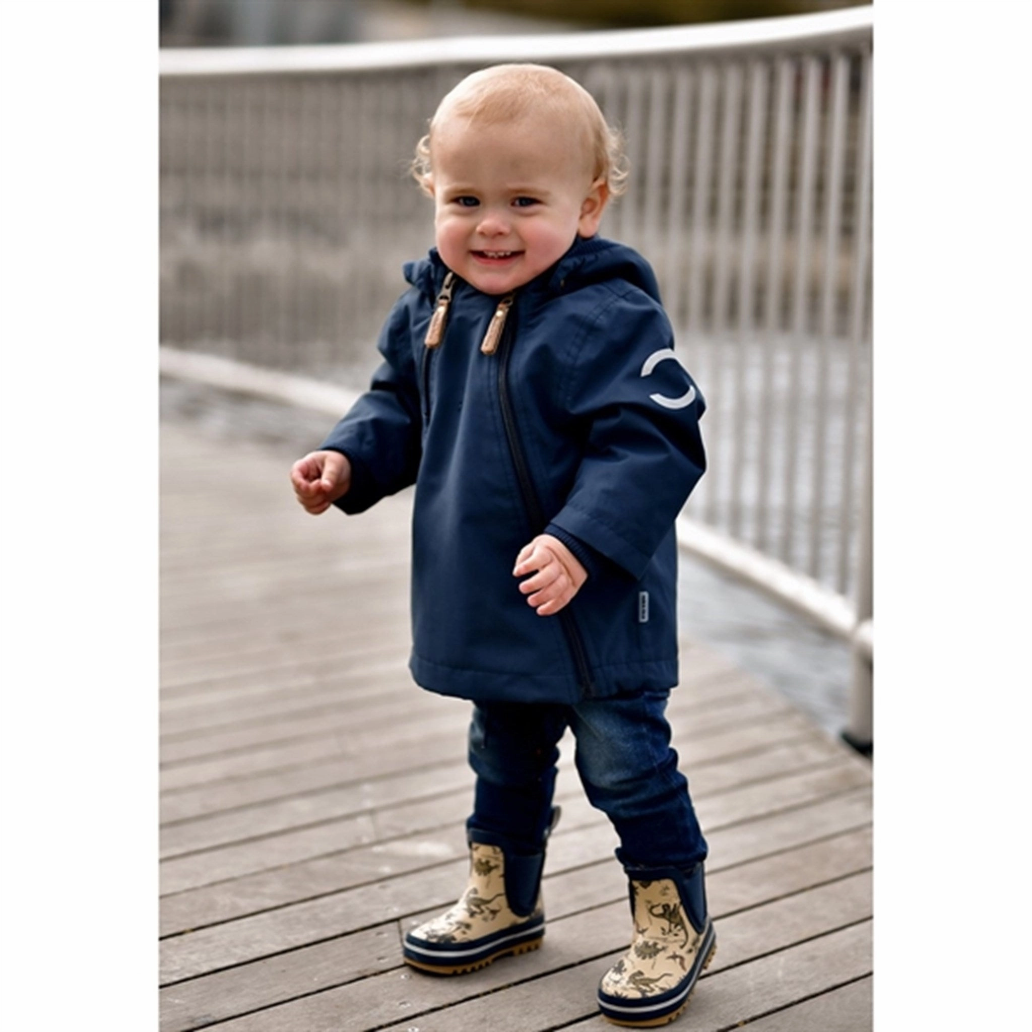 Mikk-Line Polyester Baby Jacket Blue Nights Seasonal Trend Flexible Layer System