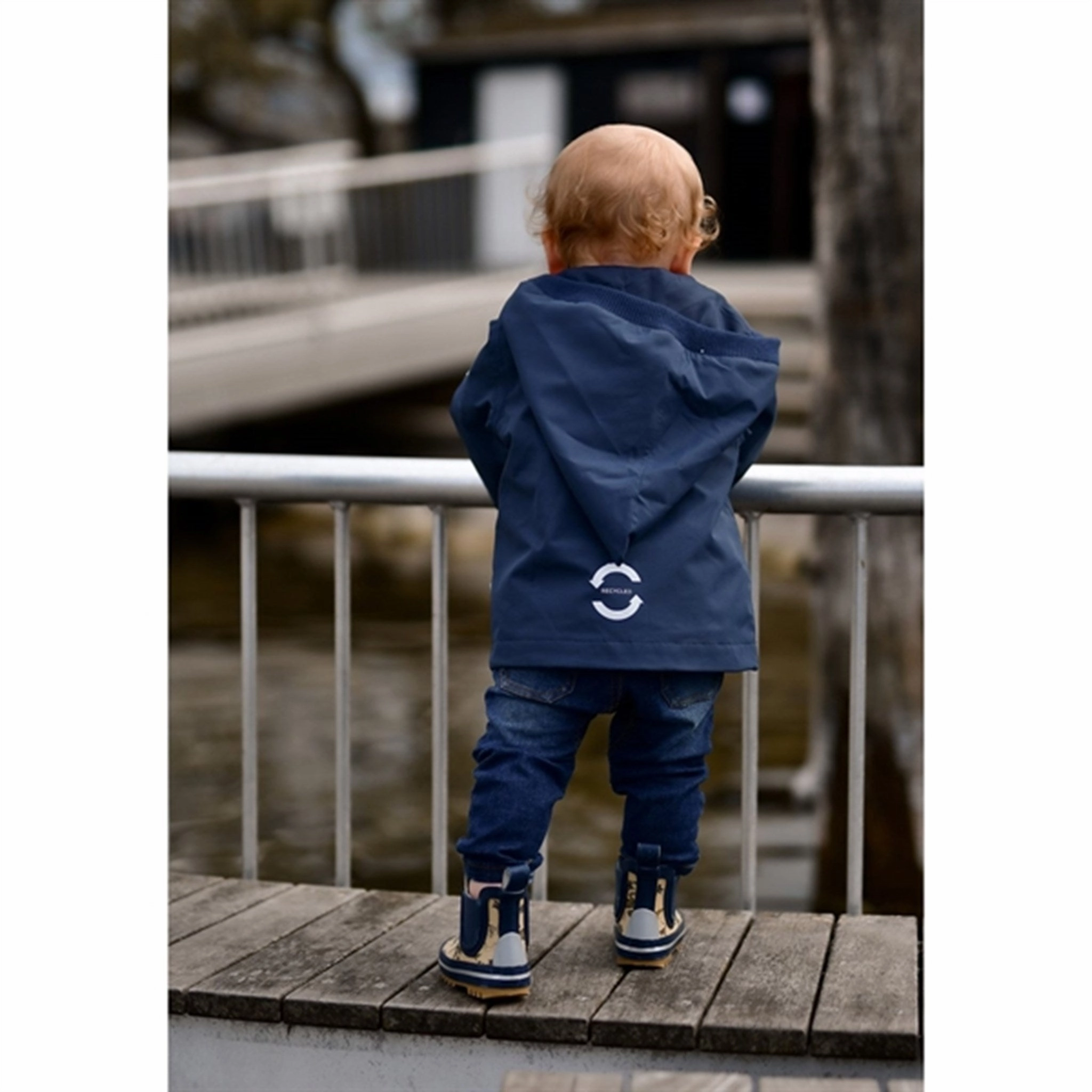 Mikk-Line Polyester Baby Jacket Blue Nights Soft Texture