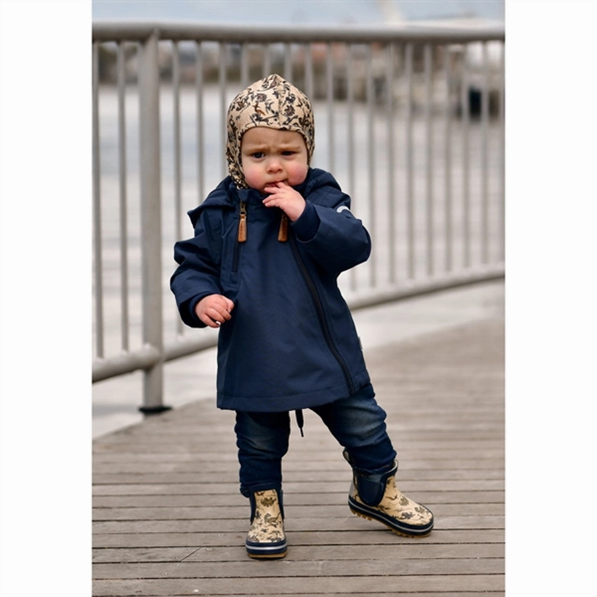 Mikk-Line Polyester Baby Jacket Blue Nights Recycled materials HoodedStyle
