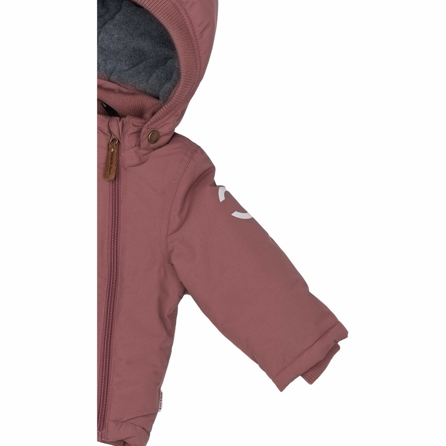 Mikk-Line Rose Brown Nylon Jacket Solid Winter Fit