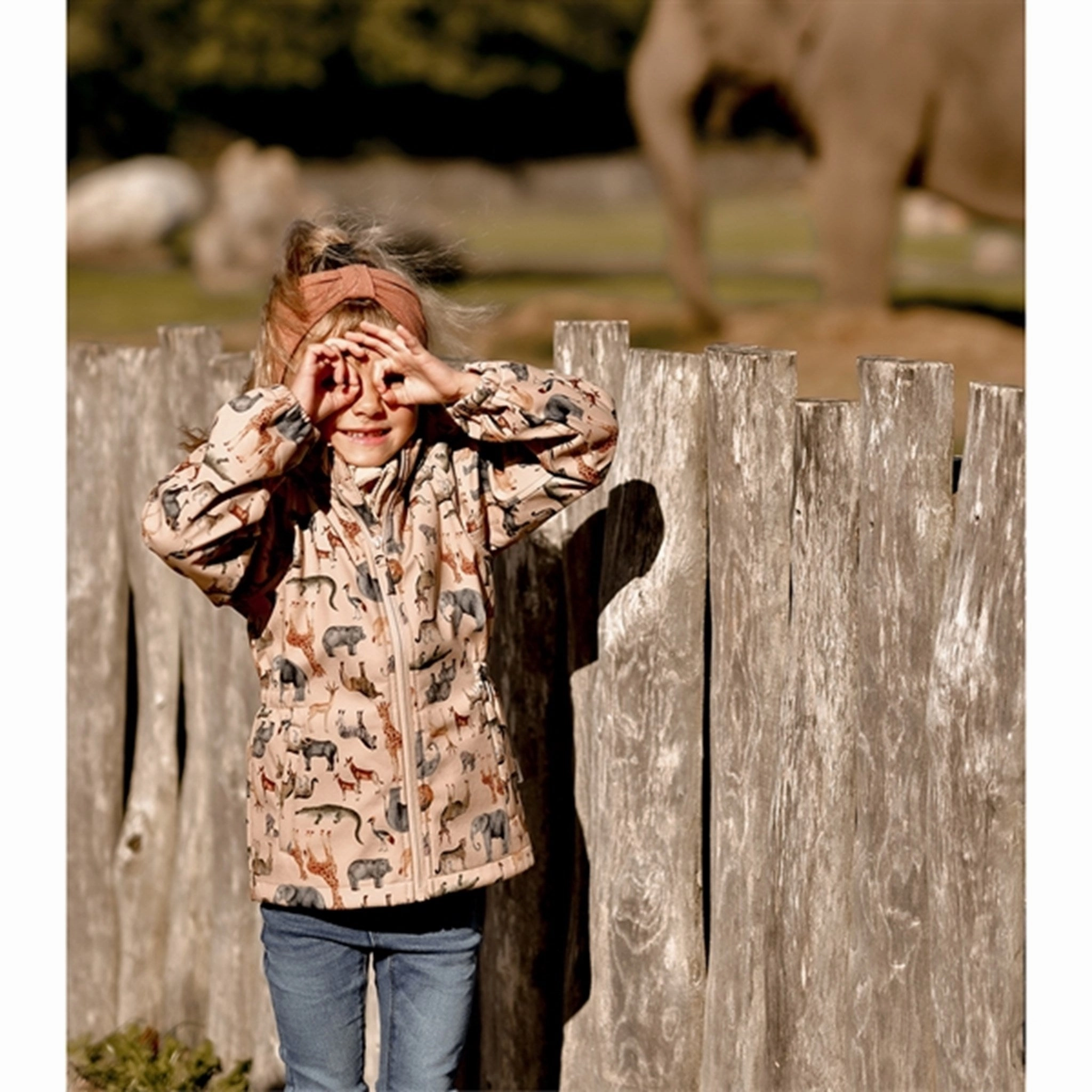 Glove Friendly Cuff Design Plaid Print Mikk-Line Softshell Jacket Nougat